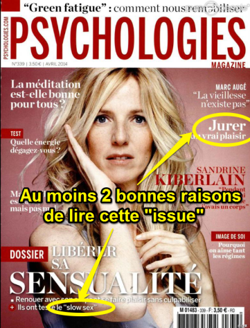 couverture Psychologies Magazine Avril 2014 feuilleton été 2014